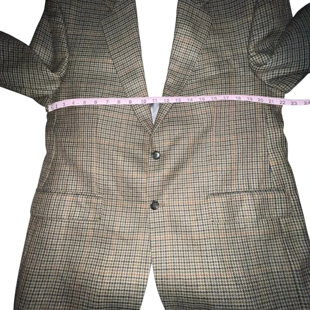 Vintage‎ Lauren Ralph Lauren 42R Houndstooth LambsWool Blazer Jacket Sport Coat